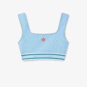 Casablanca Light Blue Crop Top